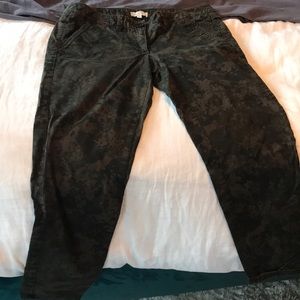 Loft floral/camo Cargo skinnies size 12